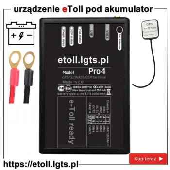 eToll e-toll ZSL do samodzielnego montażu pod akumulator